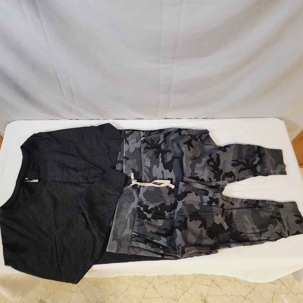 2 pcs Ladies French Terry jogger and pullover long sleeve top